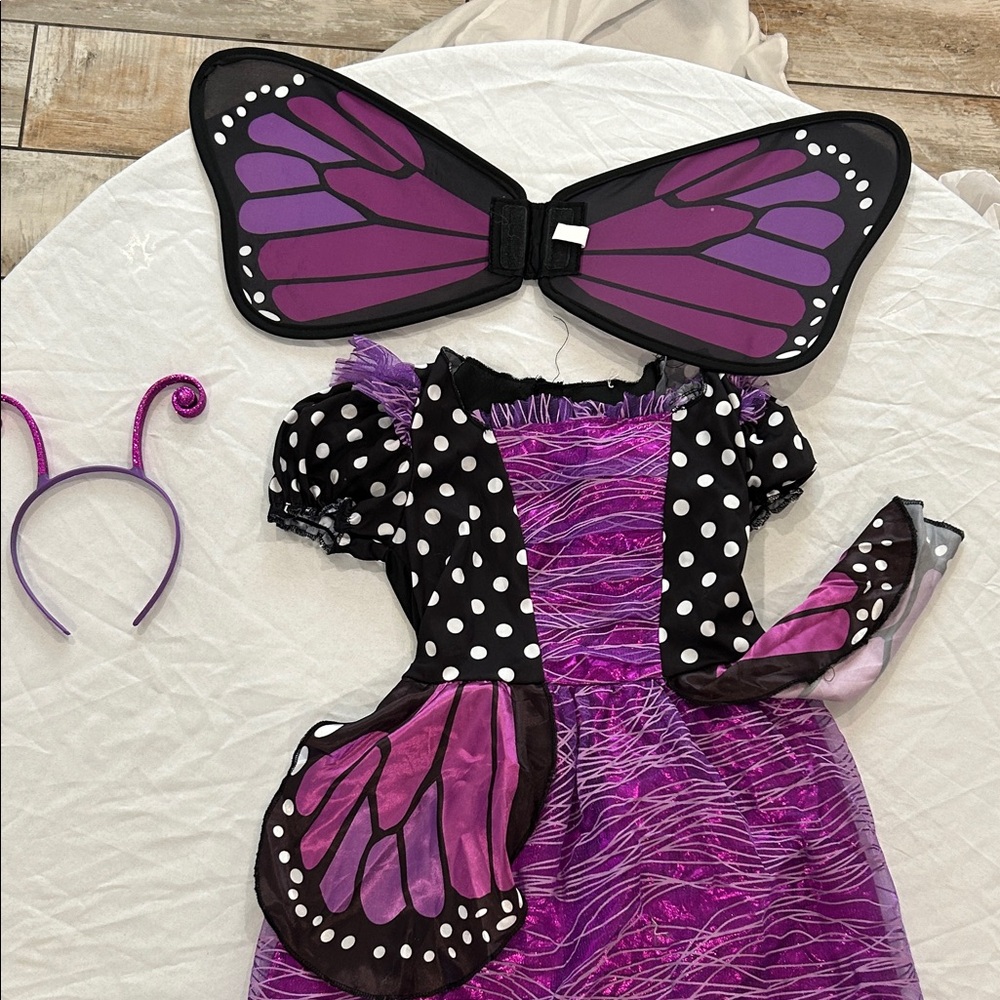 Purple Butterfly Kids Costume